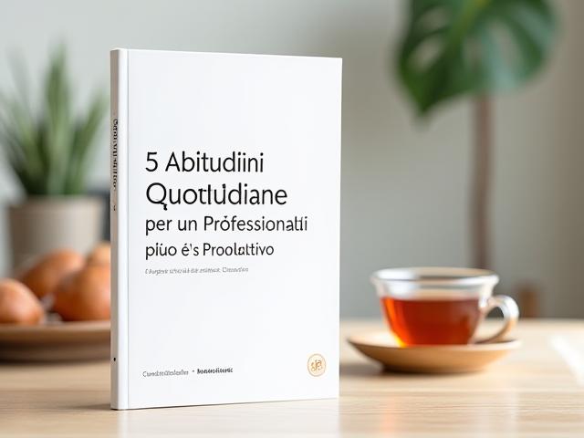 Copertina della guida gratuita '5 Abitudini Quotidiane per un Professionista più Sano e Produttivo'.